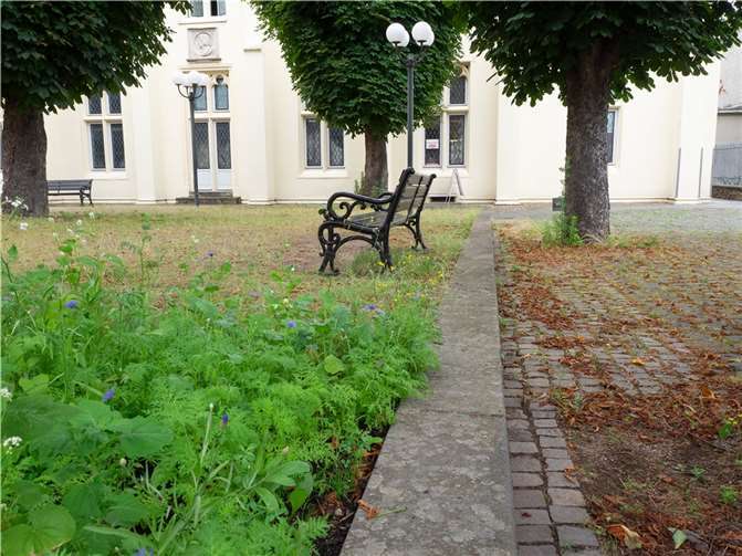 Der Innenhof der Rheinischen Philharmonie/Görreshaus. Foto: Hermann Schäfer