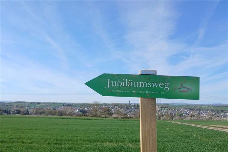 Der „Jubiläumsweg“ wird am Samstag, 26. April um 14 Uhr eingeweiht. Quelle: BI „Lebenswertes Rübenach“