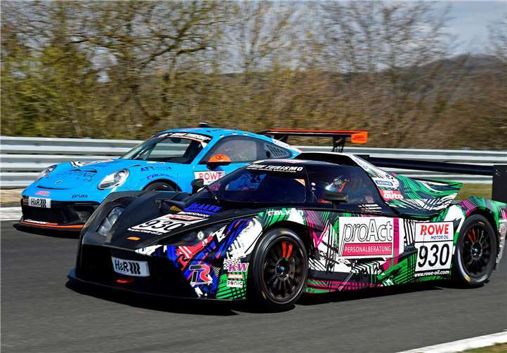 Der KTM-X-Bow GT4 von Teichmann Racing wurde beim 45. DMV 4h-Rennen von Maik Rönnefarth, Georg Griesemann und Yves Volte pilotiert.