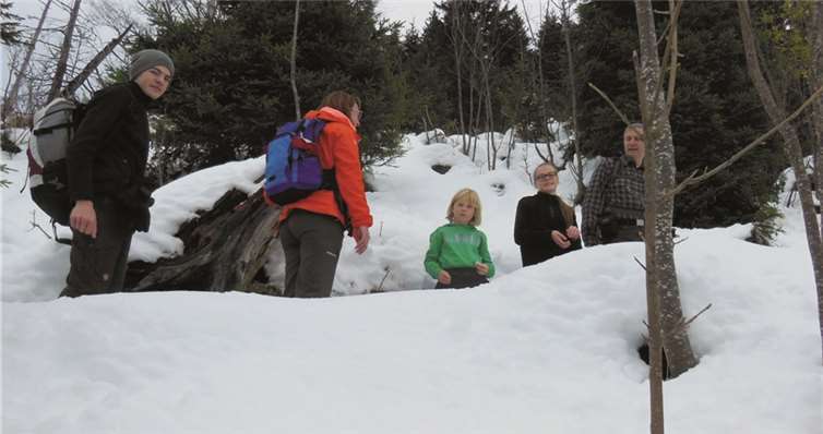 Der Kanuclub Nette wandert durch das verschneite Oberjoch.Privat