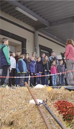 Der Kinderchor des MGV „Liederkranz“ Saffig begeisterte mit einem Gesangsvortrag. Privat