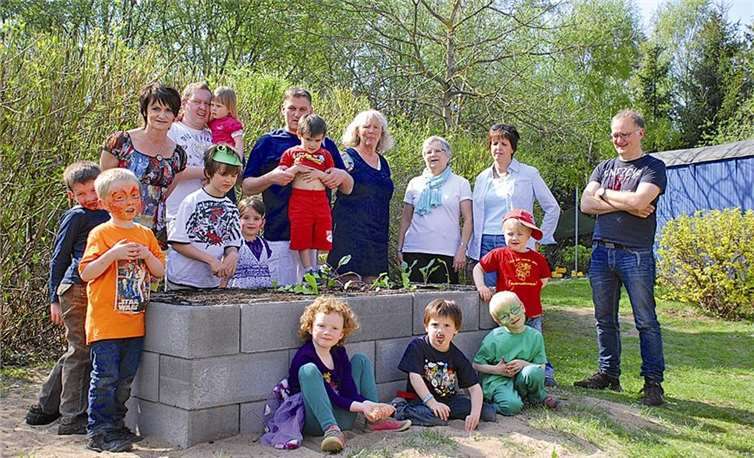 Der Kindergarten freut sich über das neue Hochbeet.Privat