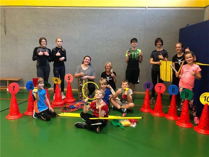 Der Kinderlauftreff des SV Hönningen freut sich über das neue Equipment. Foto: privat