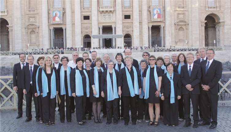 Der Kirchenchor Cäcilia Weibern in Rom. privat