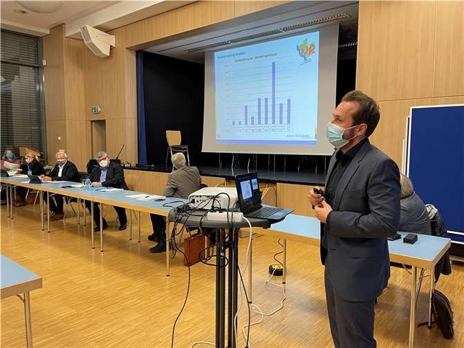 Der Kreis Neuwied wird auch im kommenden Jahr einen Überschuss erzielen und seinen Schuldenstand massiv abbauen. Das sieht der Haushaltsplan für 2022 vor, den Landrat Achim Hallerbach und Kämmerer Florian Hoffstadt in der jüngsten Sitzung des Kreisausschusses vorstellten.Foto: Kreisverwaltung