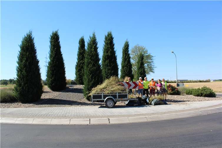 Der Kreisel erstrahlt in neuem Glanz. Quelle: Bürgerverein Essig