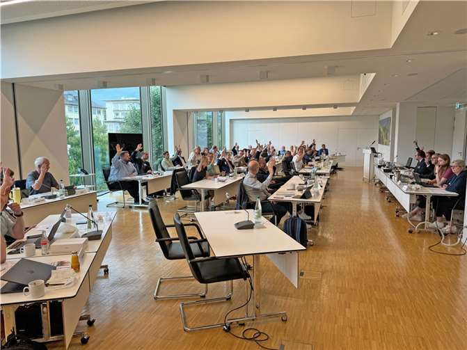Der Kreistag verabschiedete eine mehrheitlich Resolution. Foto: Kreisverwaltung MYK/Damian Morcinek