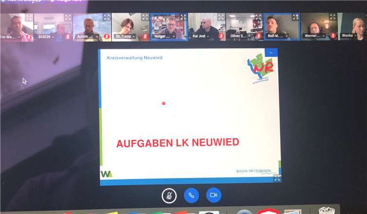 Der Krisenstab hat die aktuellen Themen in einer Videokonferenz besprochen.Fotos: Kreisverwaltung Neuwied