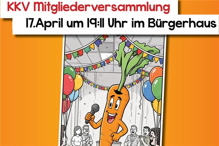 Der Kürrenberger Karnevalsverein lädt zur außerordentlichen Mitgliederversammlung ein.