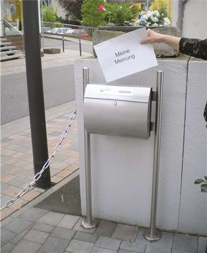 Der „Kummerkasten“ der Freien Liste. privat