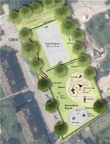 Der Lageplan für den Spielplatz in der Friedrich-Spee-Straße.  Foto: privat