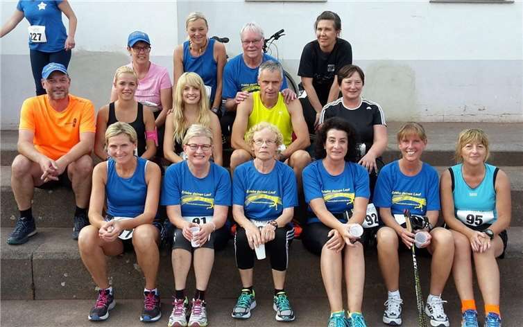 Der Lauftreff SV Weitersburg - eine starke Truppe beim Volkslauf in Heimbach-Weis. privat