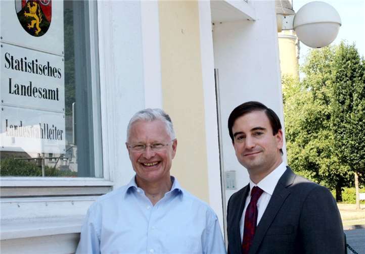 Der Leiter des Statistischen Landesamtes, Marcel Hürter, und Kreiswahlleiter Landrat Frank Puchtler haben die Kommunalwahlen im kommenden Jahr im Blick.Kreisverwaltung RLK