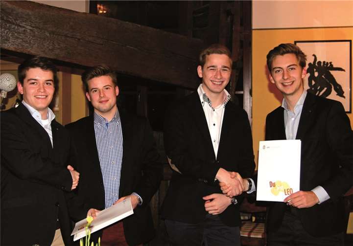 Der Leo-Club Mayen verstärkt seinen sozialen Einsatz. Das Foto zeigt (von links) Präsident Lukas Irmen, die beiden neuen MItglieder Lars Batta und Andreas Rosenbaum sowie Lukas Schaefgen.privat
