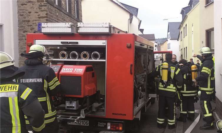 Der Löschzug Niederwerth im Einsatz. privat