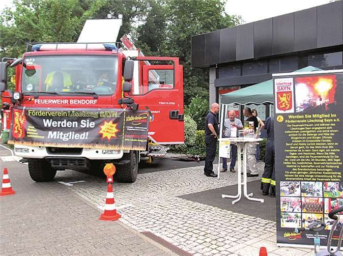 Der Löschzug Sayn hieß die Bevölkerung zu seinem zweiten Aktionstag willkommen.PS