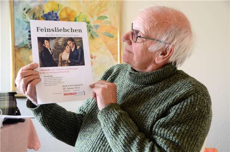 Der Lyriker Wolfgang Bittscheidt freut sich auf das Volkslied-Konzert, bei dem auch Gedichte von ihm zum Vortrag kommen. Foto: privat