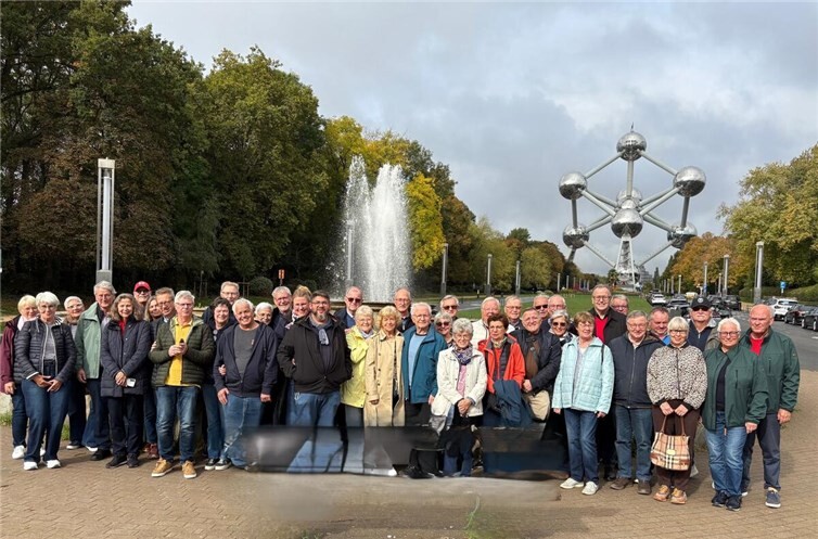Der MGV Linz vor dem Atomium.  Foto: privat