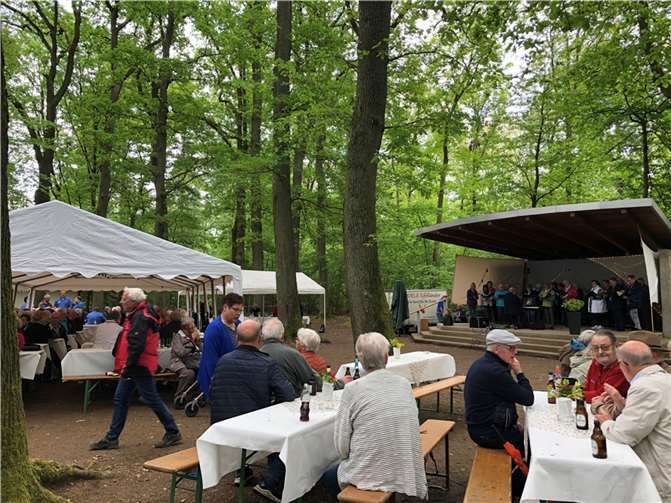 Der MGV beim Auftritt auf der Waldbühne. Fotos: privat