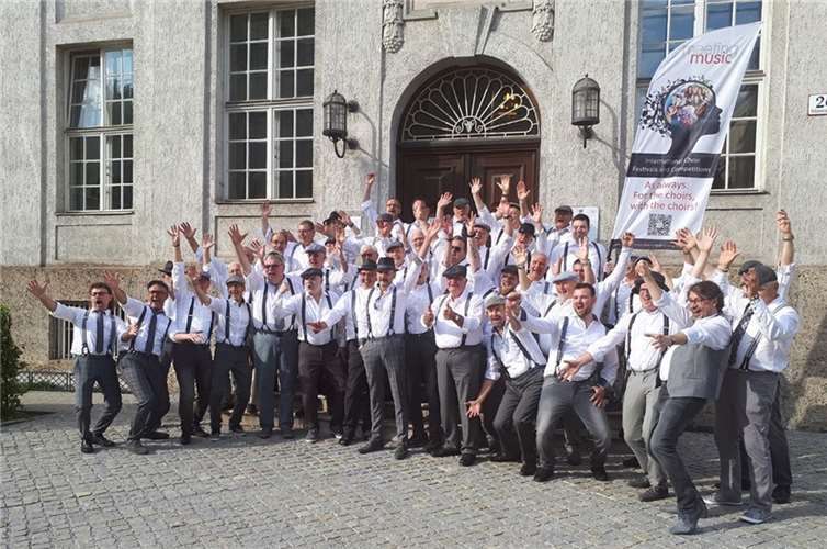 Der Männerchor Plaidt beim Int. Chorwettbewerb 2017 in Salzburg.Foto: privat