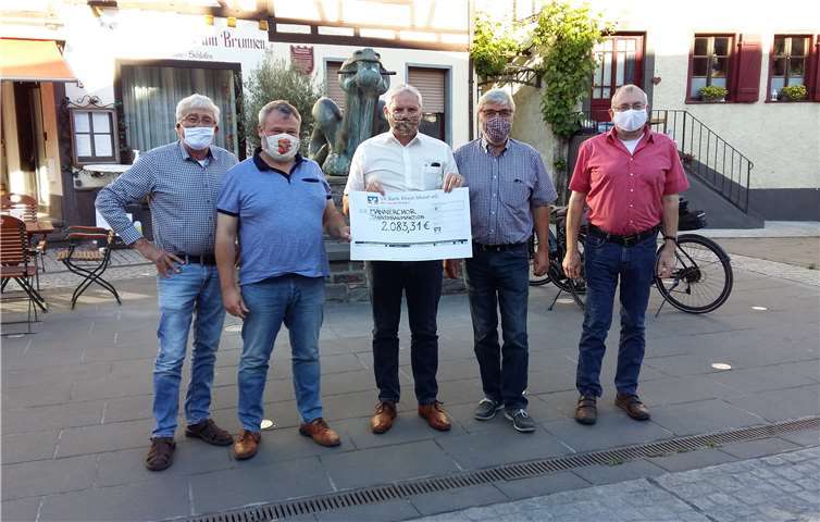 Der Männerchor konnte den Scheck in diesem Jahr leider nicht persönlich übergeben. Foto: privat