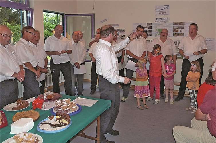 Der Männergesangverein Frohsinn Immendorf brachte zum Jubiläum ein Ständchen. privat