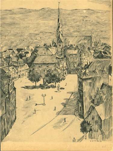 Der „Marktplatz Mayen“ von Fritz Stein von 1939.