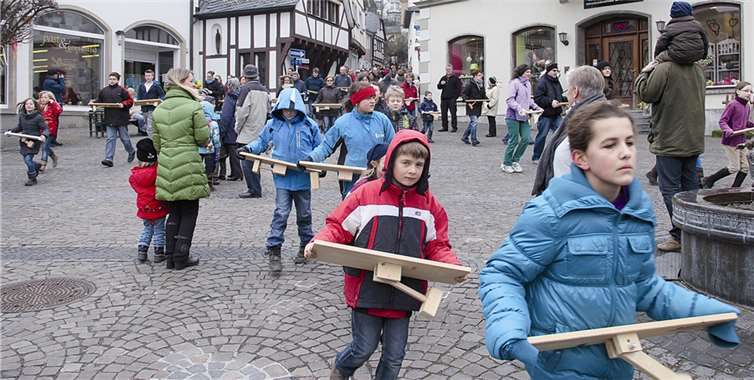 Der Marktplatz ist das Ziel der Linzer Klapperläufe. STUHA