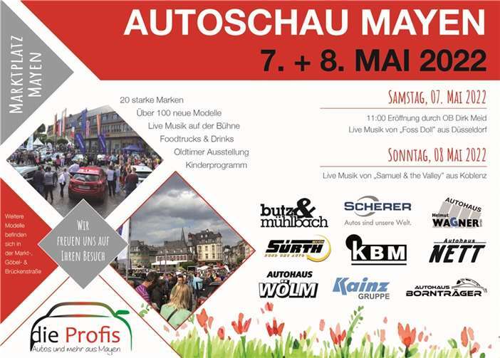 Der Marktplatz wird am 7. und 8. Mai zum Open-Air-Autohaus.  Grafik: MY-Gemeinschaft