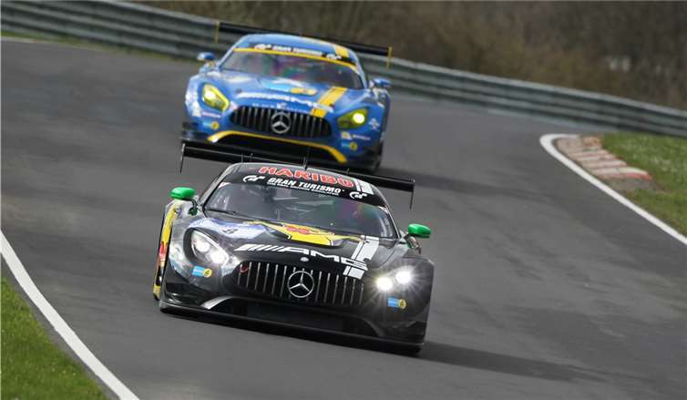 Der Mercedes-AMG GT3 des Bonner Teams Haribo Racing geht mit dem Belgier Uwe Alzen ins Rennen. Foto: Gruppe C GmbH