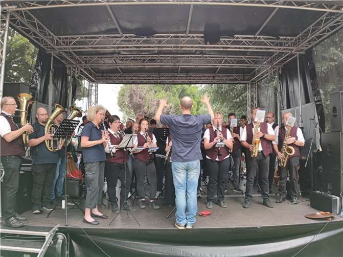 Der Musikverein Polch bei seinem Auftritt auf dem Mertlocher Bauernmarkt.  Foto: privat