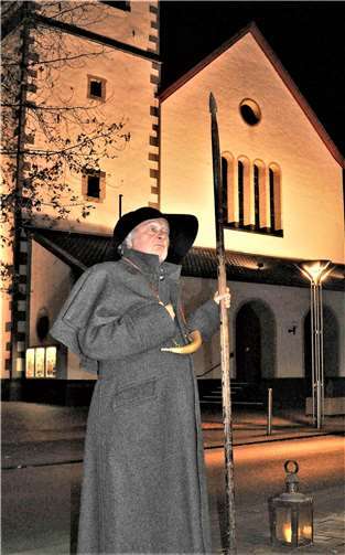 Der Nachtwächter zieht wieder durch die Straßen Rheinbachs.Foto:privat