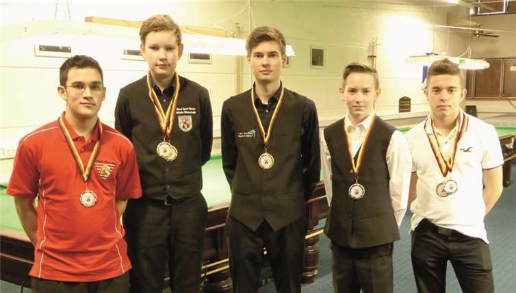 Der Nachwuchs vom 1. Snooker-Club Mayen-Koblenz bei den Rheinland-Pfalz-Meisterschaften.privat