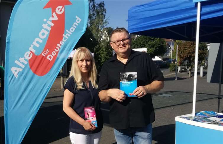 Der Neuwieder Kreisverband der Bürgerpartei Alternative für Deutschland (AfD) hatte kürzlich einen Infostand in Puderbach ausgerichtet.Foto: privat