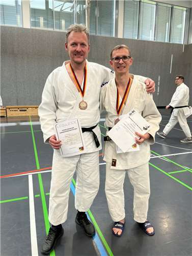 Der Neuwieder Trainer Benjamin Barkow belegte zusammen mit seinem Partner Sascha Streicher (JC BadEms) den erfolgreichen 3. Platz.Foto: privat