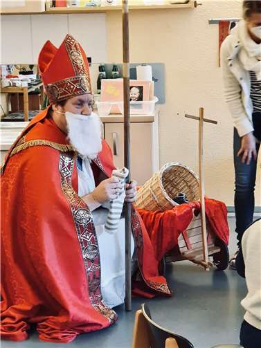 Der Nikolaus besuchte die Kinder in der KiTa. Foto: privat