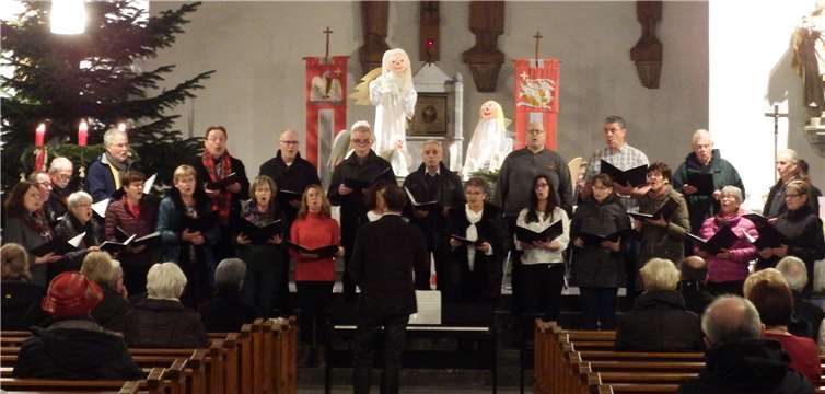 Der Offene Chor Nauort während des Konzertes zur Ausstellungseröffnung.Fotos: privat