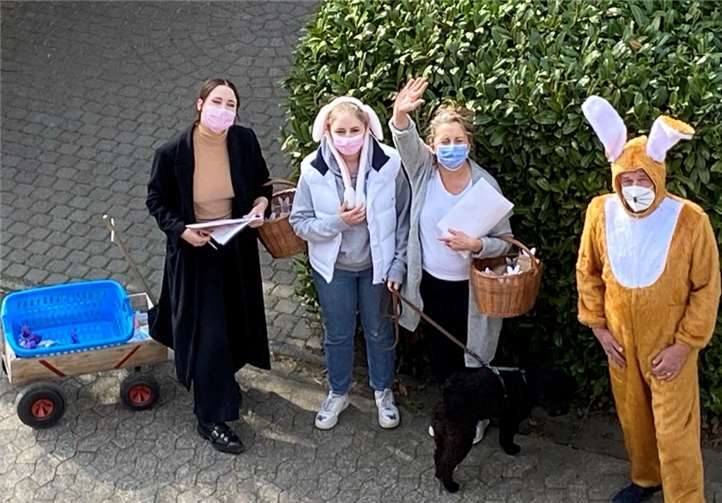 Der Osterhase hatte sich mit Verstärkung auf den Weg gemacht. Fotos: privat