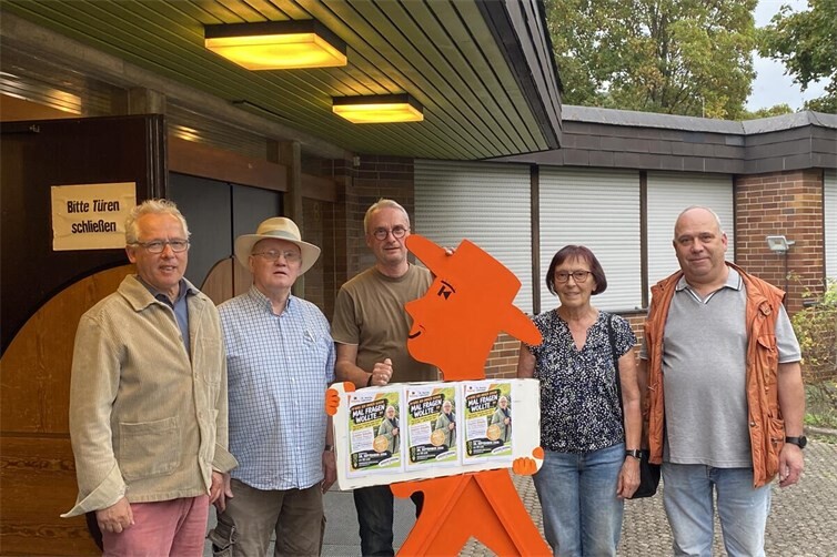 Der Pastoralreferent und You Tuber Joachim Schäfer (links) mit Vorstandsmitgliedern der Kolpingsfamilie Lahnstein, St. Martin.