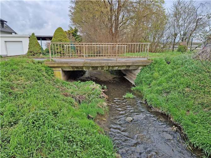 Der Pegelstandort „Thür“ am Thürer Bach.  Foto: Kreisverwaltung MYK
