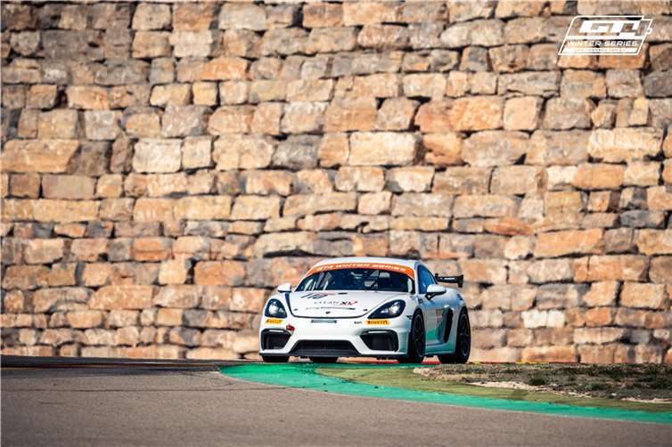 Der Porsche Cayman GT4 CS bei der GT4 Winter Series in Aragón.