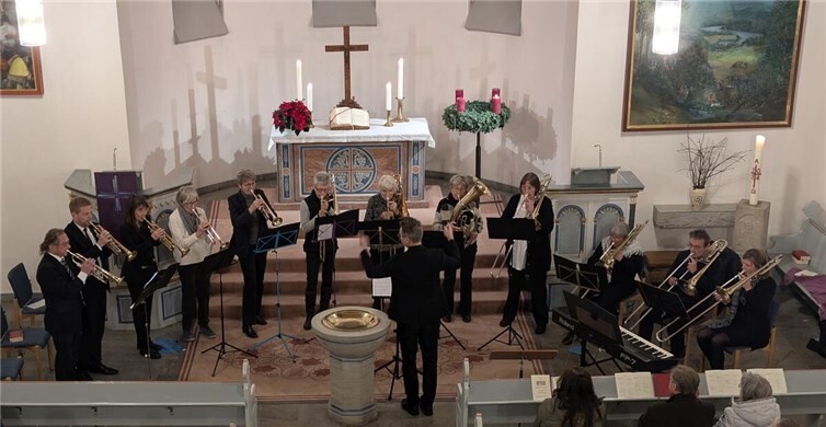 Der Posaunenchor der Ev. Trinitatis-Kirchengemeinde Linz/ Bad Hönningen – Unkel/ Rheinbreitbach unter der Leitung von Norbert Nyikes.  Foto: privat
