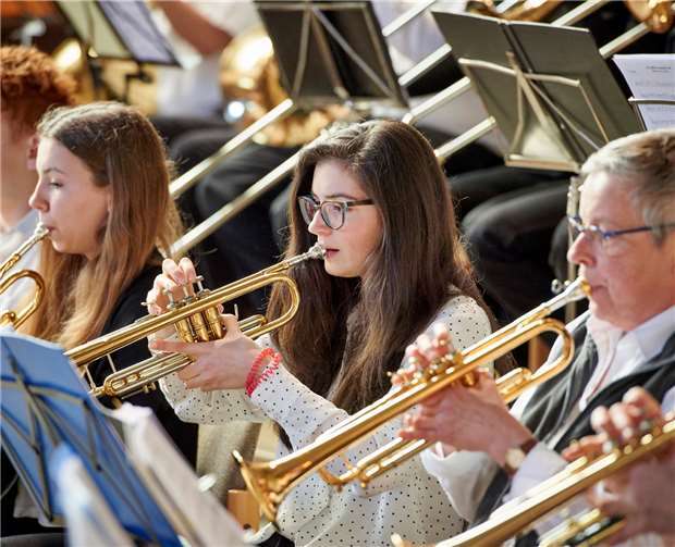Der Posaunenchor umfasst 30 Bläserinnen und Bläser.Rüdiger Stiehl