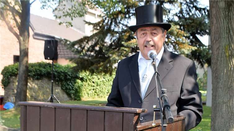 Der Präsident des Kameradschaftsveins Ludendorfbegrüßte die anwesenden Gäste.