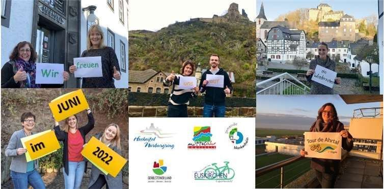 Der Radaktionstag „Tour de Ahrtal“ findet in diesem Jahr nicht statt. Fahrradfreunde können sich auf ein Wiedersehen im Juni 2022 freuen. Quelle: Tourist-Information Hocheifel-Nürburgring