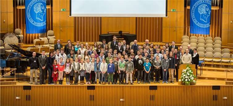Der Regionalwettbewerb Bonn/Köln von Jugend forscht/Schüler experimentieren in der Aula der Bonner Universität.Volker Lannert/Uni Bonn