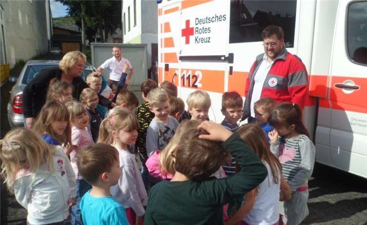 Der Rettungswagen war zum Glück nur zu Besuch.