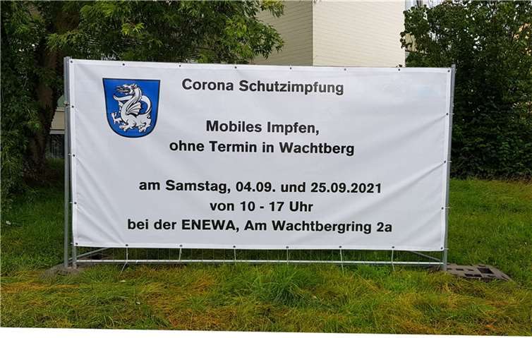 Der Rhein-Sieg-Kreis bietet am Samstag, 4. September 2021 und Samstag, 25. September 2021 jeweils von 10 bis 17 Uhr „Mobiles Impfen“ ohne Voranmeldung an.Foto: Gemeinde Wachtberg