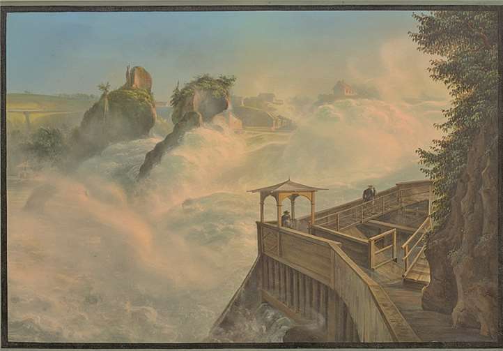 Der Rheinfall wurde von zahllosen Künstlern bildnerisch festgehalten. Jürg Fausch