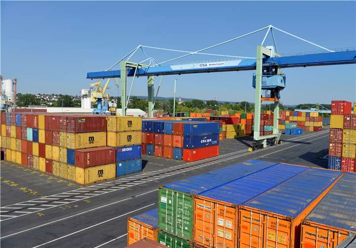 Der Rheinhafen Andernach bleibt einer der umsatzstärksten Binnenhäfen in Rheinland-Pfalz und ein bedeutender Logistikstandort in der Region.Foto: Meta Welling